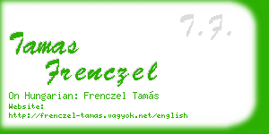 tamas frenczel business card